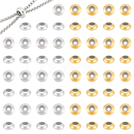 100Pcs 2 Colors Brass Spacer Beads FIND-UN0015-57-1