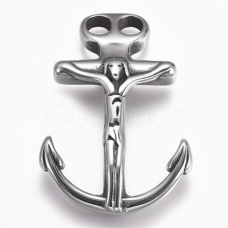 304 Stainless Steel Hook Clasps STAS-O114-074AS-1