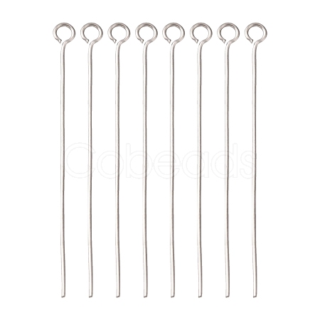 Tarnish Resistant Stainless Steel Eye Pin Jewelry Findings X-STAS-E013-0.6x40mm-1