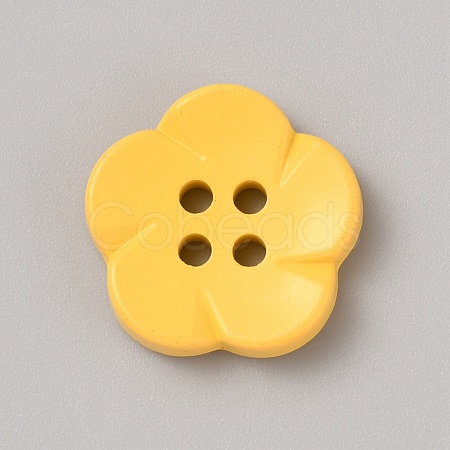 Spray Painted Plastic Buttons FIND-WH0152-394B-01-1