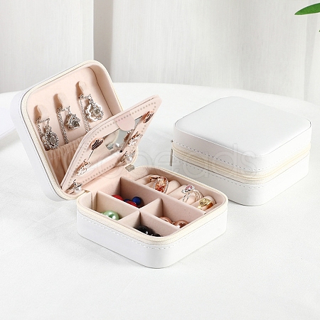 Sqaure PU Leather Jewelry Box PAAG-PW0012-07G-1