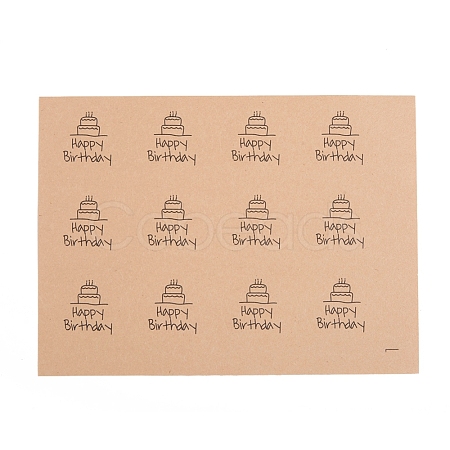 Self-Adhesive Kraft Paper Gift Tag Stickers DIY-D028-03A-01-1