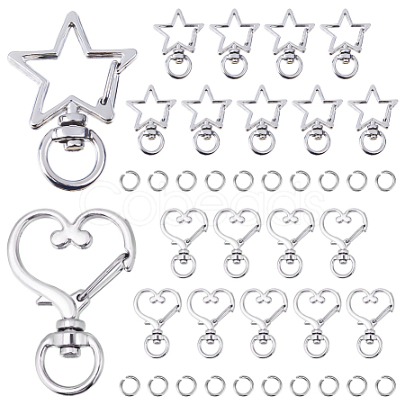 20Sets 2 Styles Alloy Swivel Clasps FIND-SC0011-12-1