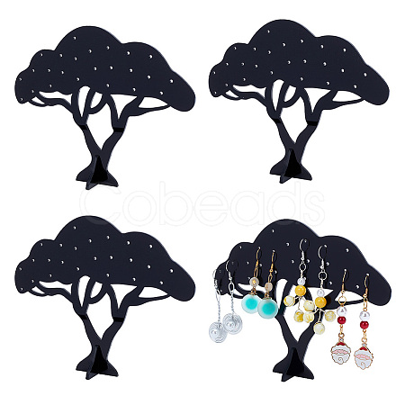 Opaque Acrylic Earring Display Tree EDIS-WH0030-12-1