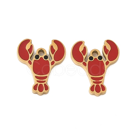 304 Stainless Steel Enamel Charms X-STAS-Z139-03G-12-1
