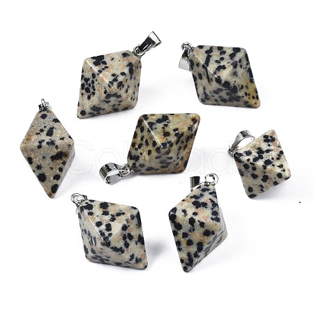 Natural Dalmatian Jasper Pendants G-N326-107H-1