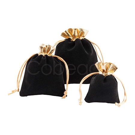 30Pcs 3 Style Rectangle Velvet Jewelry Bag TP-LS0001-03-1