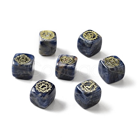 7Pcs 7 Styles Natural Sodalite Beads G-H272-05G-1