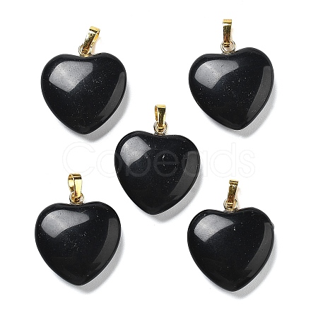 Natural Obsidian Pendants G-G956-B40-G-1