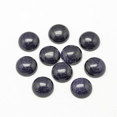 Synthetic Blue Goldstone Cabochons G-R416-10mm-34-1