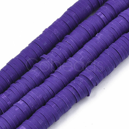 Handmade Polymer Clay Beads Strands CLAY-R089-6mm-011-1