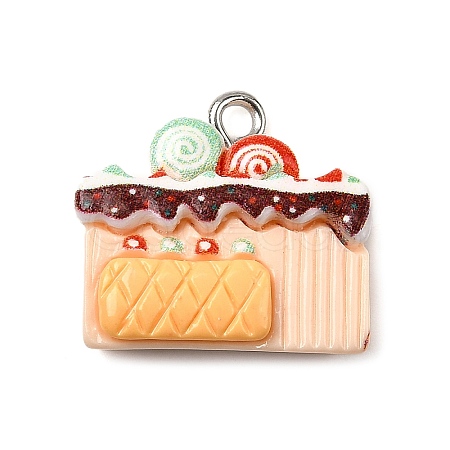 Christmas Opaque Resin Pendants CRES-D314-02P-06-1