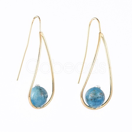 Natural Apatite Dangle Earrings EJEW-JE03595-05-1