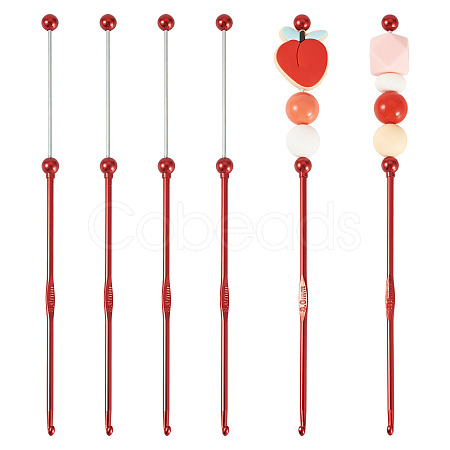 4Pcs DIY Alloy Beadable Crochet Hooks AJEW-TA0003-50A-1