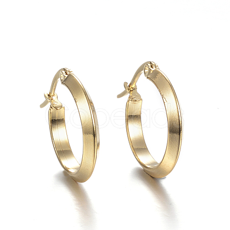 304 Stainless Steel Hoop Earrings EJEW-P091-34E-1