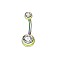 304 Stainless Steel Clear Cubic Zirconia 15 Gauge Round Belly Button Rings, Piercing Navel Rings, Curved Barbell Body Jewelry for Women, Rainbow Color, 10mm, Pin: 1.6mm