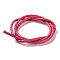 Braided Leather Cord, Cerise, 3mm, 50yards/bundle