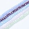 Electroplate Glass Beads Strands, Imitation Jade Beads, AB Color Plated, Faceted, Rondelle, Mixed Color, 6x5mm, Hole: 1mm, about 85~88pcs/strand, 16.1~16.5 inch(41~42cm)