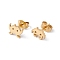 304 Stainless Steel Hands Up and Down Asymmetrical Earrings, Stud Earrings for Women, Golden, 5.5~6x8mm, Pin: 0.8mm