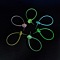 Luminous Silicone Cable Zip Ties, Glow in the Dark Cord Organizer Strap, for Wire Management, Flower Pattern, 215x20.5x7.5mm, Hole: 2.7mm