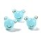 Handmade Lampwork Beads, Frog, Pale Goldenrod, 14~14.5x15~17x12~13mm, Hole: 1.4~2mm