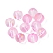 Frosted Baking Painted Glass Beads, with Golden Glitter Powder, Round, Pearl Pink, 8~8.5mm, Hole: 1.4~1.6mm, about 1500pcs/1000g