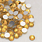 Glass Flat Back Rhinestone, Grade A, Back Plated, Faceted, Half Round, Lt.Col.Topaz, SS6, 1.9~2mm, 1440pcs/bag