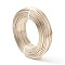 Round Aluminum Wire, Bendable Metal Craft Wire, for DIY Jewelry Craft Making, Champagne Gold, 4 Gauge, 5.0mm, 10m/500g(32.8 Feet/500g)