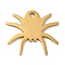 Halloween 201 Stainless Steel Pendants, Spider Charm, Golden, 15.5x16.5x1mm, Hole: 1.5mm