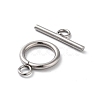 Non-Tarnish 304 Stainless Steel Ring Toggle Clasps STAS-A092-09H-P-2