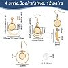 8 Pairs 4 Style 304 Stainless Steel Earring Hooks EJEW-AB00037-2