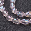 Electroplate Glass Beads Strands GC885Y-6-2