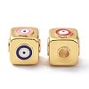 Brass Enamel Beads KK-P204-05G-4