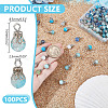 100Pcs Glass Pendants PALLOY-HY00102-3