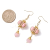 Lantern 304 Stainless Steel Synthetic Imperial Jasper Dangle Earrings EJEW-MZ00609-02-4