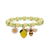 Acrylic Beaded Stretch Bracelet BJEW-JB08770-2