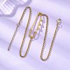 Iron Kilt Pin Pendant 304 Stainless Steel Curb Chain Necklaces NJEW-JN05680-4