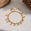 Minimalist 304 Stainless Steel Round Beads Charm Bracelets KO3660-7