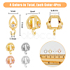 16Pcs 4 Colors Rack Plating Brass Micro Pave Cubic Zirconia Hanger Links KK-DC0003-65-2