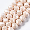 Electroplate Glass Beads Strands EGLA-A034-P8mm-A17-1