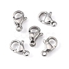 Tarnish Resistant 304 Stainless Steel Lobster Claw Clasps X-STAS-M262-01-9mm-2