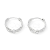 Anti-Tarnish Twisted Rhodium Plated 925 Sterling Silver Small Huggie Hoop Earrings EJEW-I260-37P-2