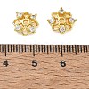 Brass Micro Pave Cubic Zirconia Bead Caps CU-CBAE9B1-09G-3