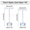 2Sets 2 Style T Shape Iron Earring Displays EDIS-PH0001-09-4
