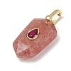Natural Strawberry Quartz Pendants GG-CBA5FCC-01G-06-2