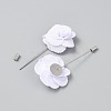 Flower Polyester Brooches JEWB-WH20006-01G-2
