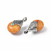 Tibetan Style Resin Pendants RESI-T022-16D-3