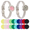 2Pcs 2 Styles Stainless Steel Watch Band Bracelets BJEW-HS0001-15A-1