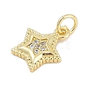 Brass Micro Pave Cubic Zirconia Pendants KK-Q028-39G-2
