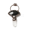 Natural Quartz Crystal & Labradorite Nuggets Big Pendants G-D468-19R-2